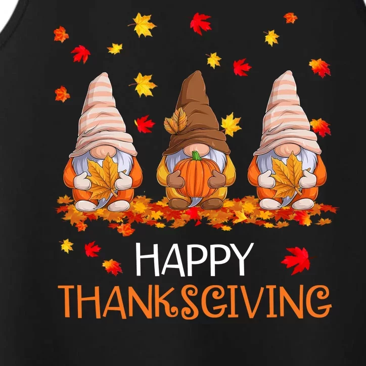 Happy Thanksgiving Autumn Fall Gnomes Performance Tank