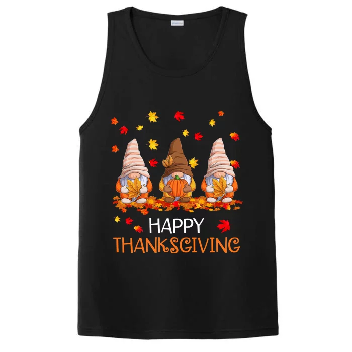 Happy Thanksgiving Autumn Fall Gnomes Performance Tank