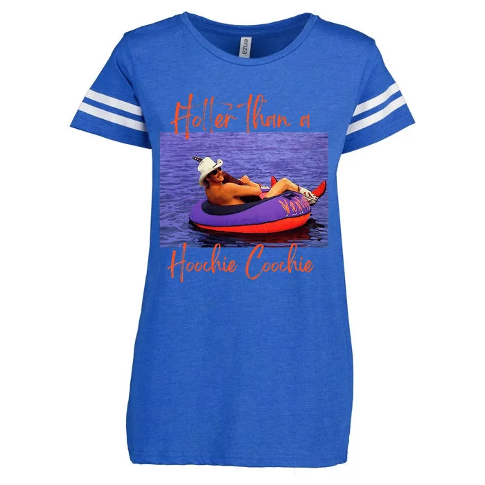 Hotter Than A Hoochie Coochie Enza Ladies Jersey Football T-Shirt