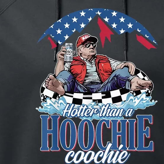 Hotter Than A Hoochie Coochie Funny Performance Fleece Hoodie