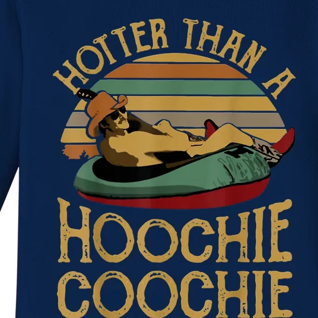 Hotter Than A Hoochie Coochie Daddy Baby Long Sleeve Bodysuit