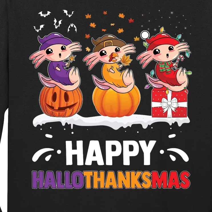 Happy Thanksmas Axolotl Long Sleeve Shirt