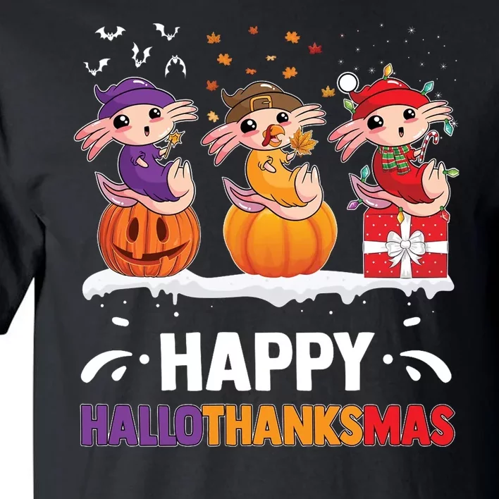 Happy Thanksmas Axolotl Tall T-Shirt