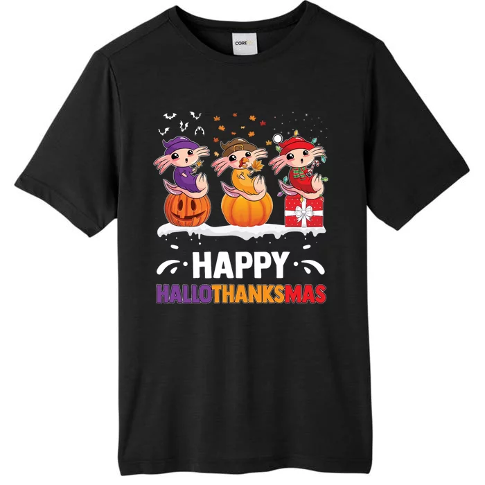 Happy Thanksmas Axolotl ChromaSoft Performance T-Shirt