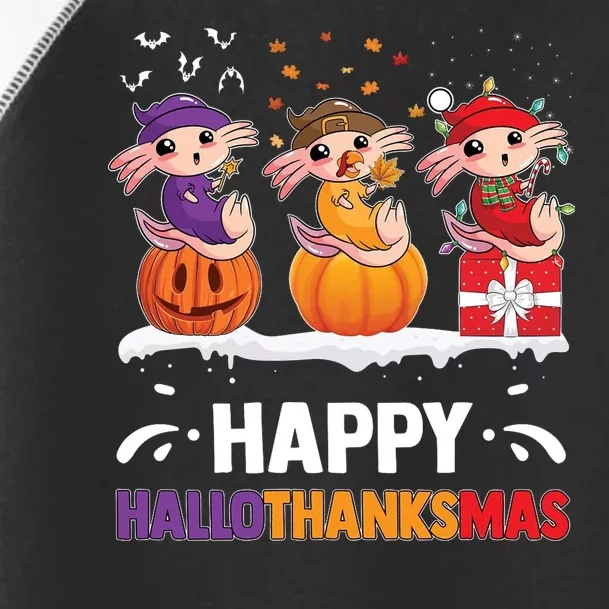 Happy Thanksmas Axolotl Toddler Fine Jersey T-Shirt