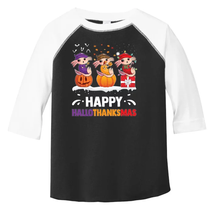 Happy Thanksmas Axolotl Toddler Fine Jersey T-Shirt