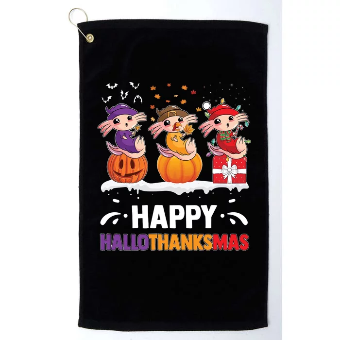 Happy Thanksmas Axolotl Platinum Collection Golf Towel