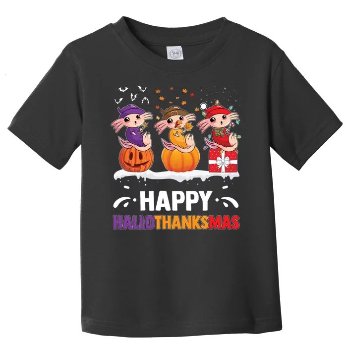 Happy Thanksmas Axolotl Toddler T-Shirt