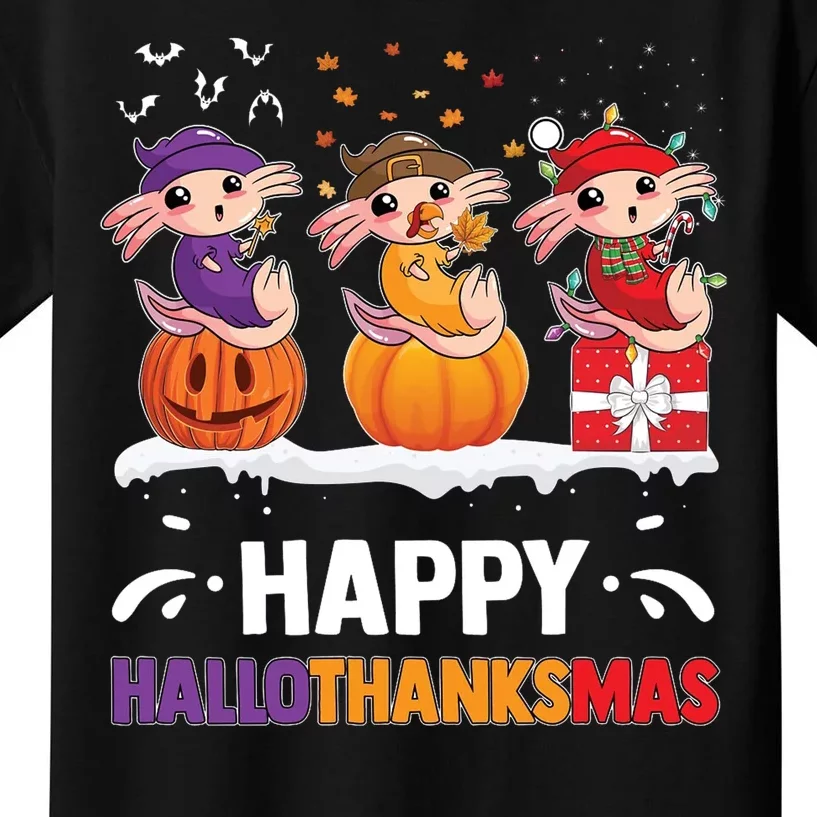 Happy Thanksmas Axolotl Kids T-Shirt