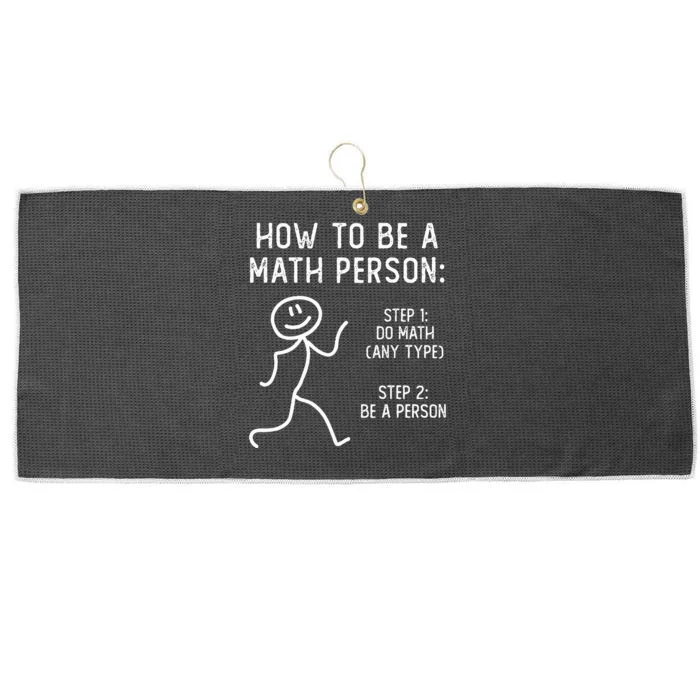 How To Be A Math Person Large Microfiber Waffle Golf Towel