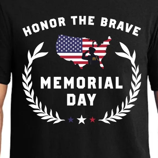 Honor The Brave Memorial Day May 25th Patriotic Gift Pajama Set