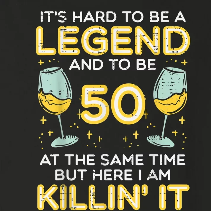 Hard To Be Legend And 50 Killin It Funny 50th Birthday Bday Toddler Long Sleeve Shirt