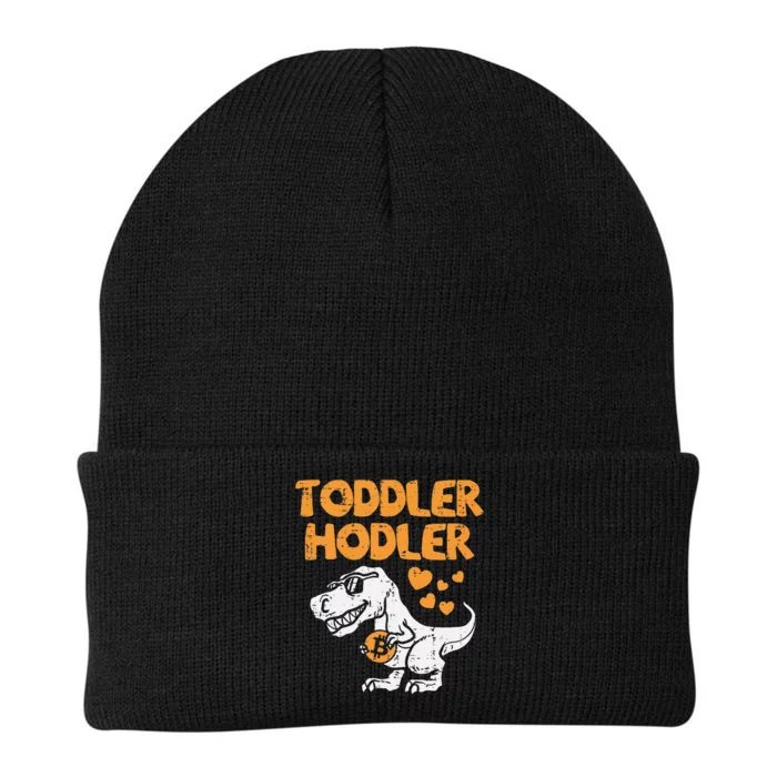 Hodler Trex Bitcoin BTC Crypto Cryptocurrency Knit Cap Winter Beanie