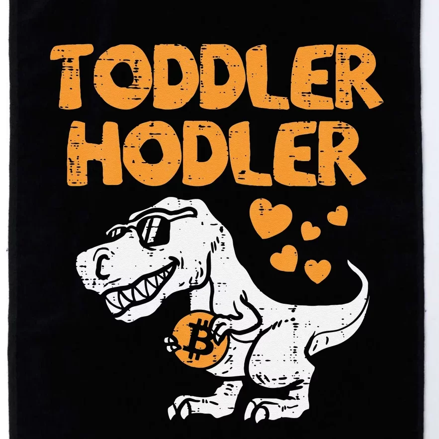 Hodler Trex Bitcoin BTC Crypto Cryptocurrency Platinum Collection Golf Towel