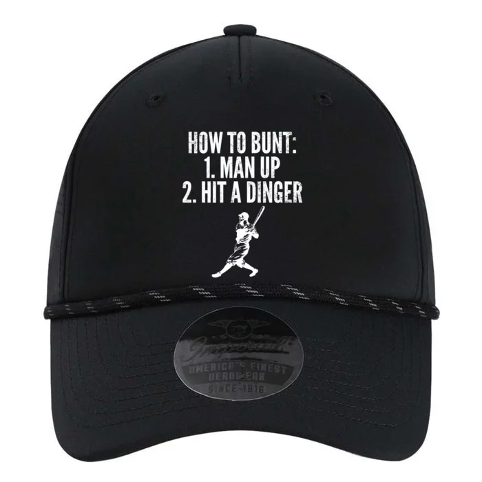 How To Bunt, Hit A Dinger Funny Baseball Player Home Run Fun Performance The Dyno Cap