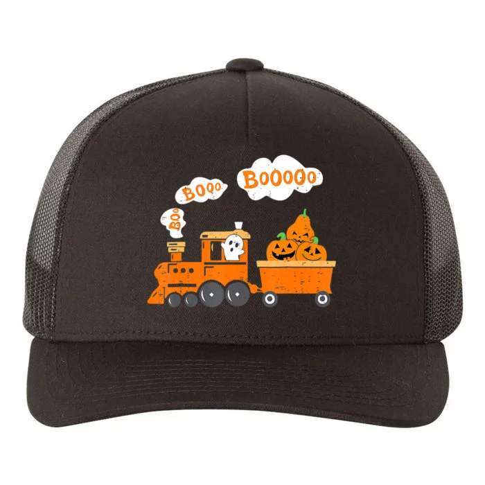 Halloween Train Boo Ghost Pumpkin Toddler Boys Yupoong Adult 5-Panel Trucker Hat