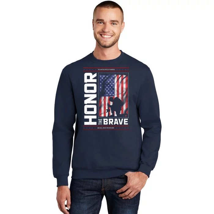 Honor The Brave Who Will Never Return Home Usa Memorial Day Patriotic Sweatshirt