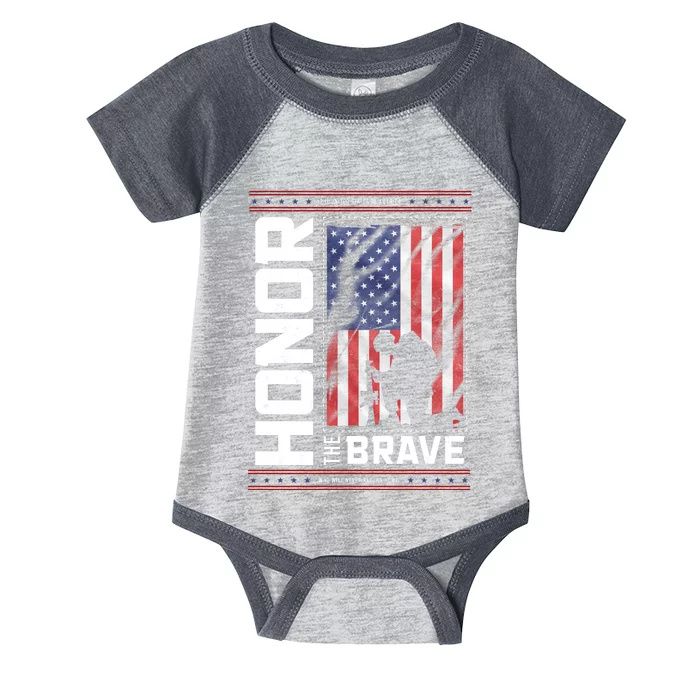 Honor The Brave Who Will Never Return Home Usa Memorial Day Patriotic Infant Baby Jersey Bodysuit