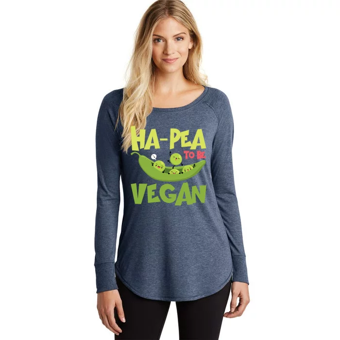 Hagiftpea To Be Vegan Funny Veganism Food Cool Gift Women's Perfect Tri Tunic Long Sleeve Shirt