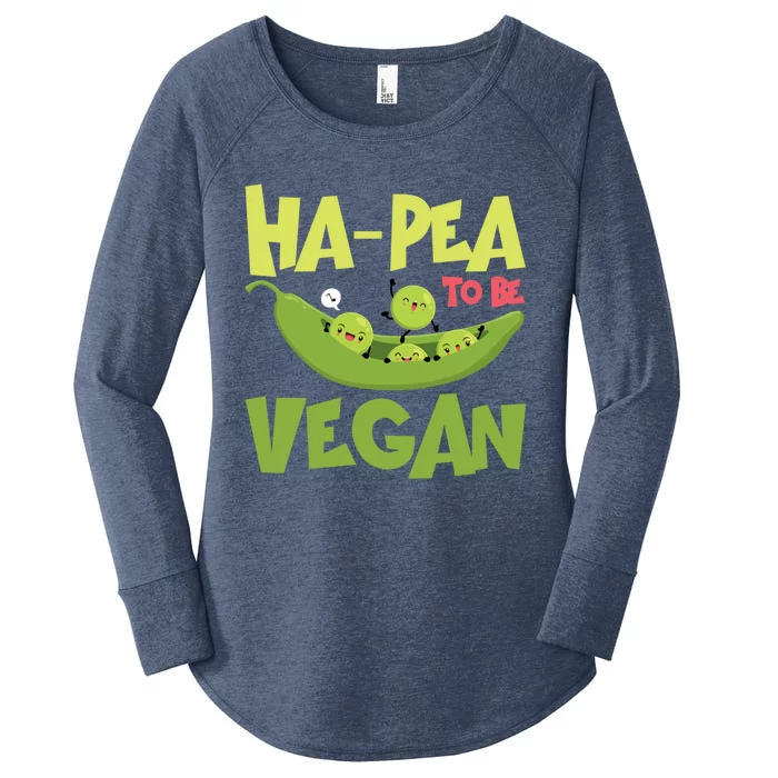 Hagiftpea To Be Vegan Funny Veganism Food Cool Gift Women's Perfect Tri Tunic Long Sleeve Shirt