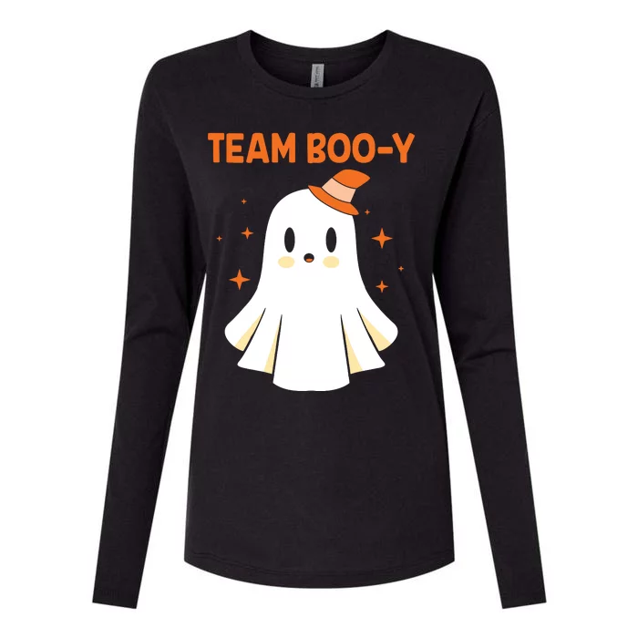 Halloween Team Booy Team Boy Gender Reveal Womens Cotton Relaxed Long Sleeve T-Shirt