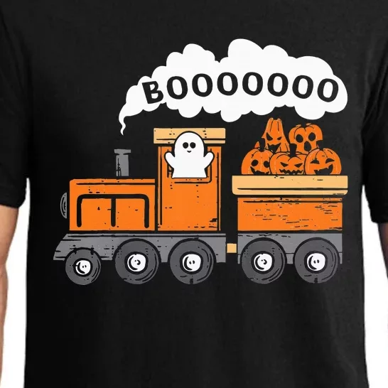 Halloween Train Boo Funny Ghost Pumpkin Pajama Set