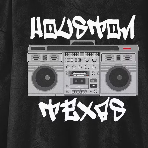 Houston Texas Boom Box Hooded Wearable Blanket