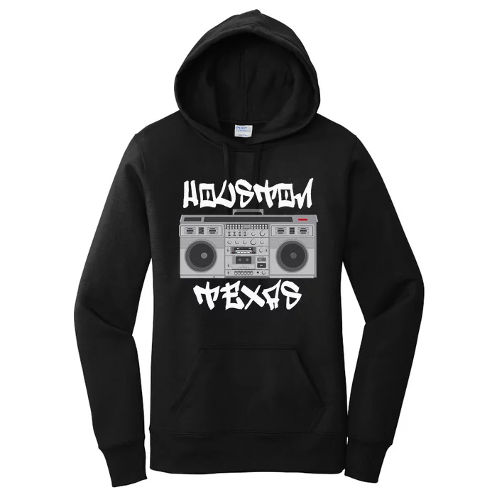 Houston Texas Boom Box Women's Pullover Hoodie