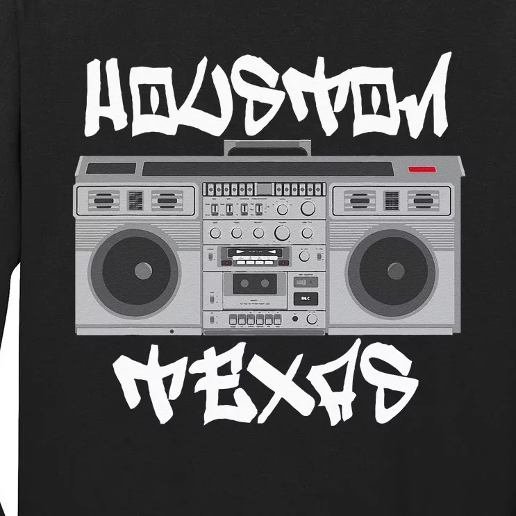 Houston Texas Boom Box Tall Long Sleeve T-Shirt