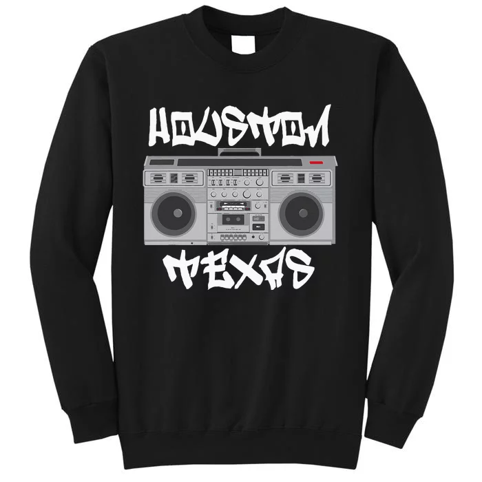 Houston Texas Boom Box Tall Sweatshirt