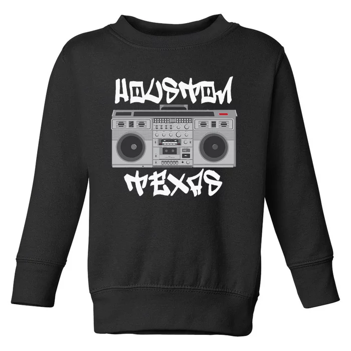 Houston Texas Boom Box Toddler Sweatshirt