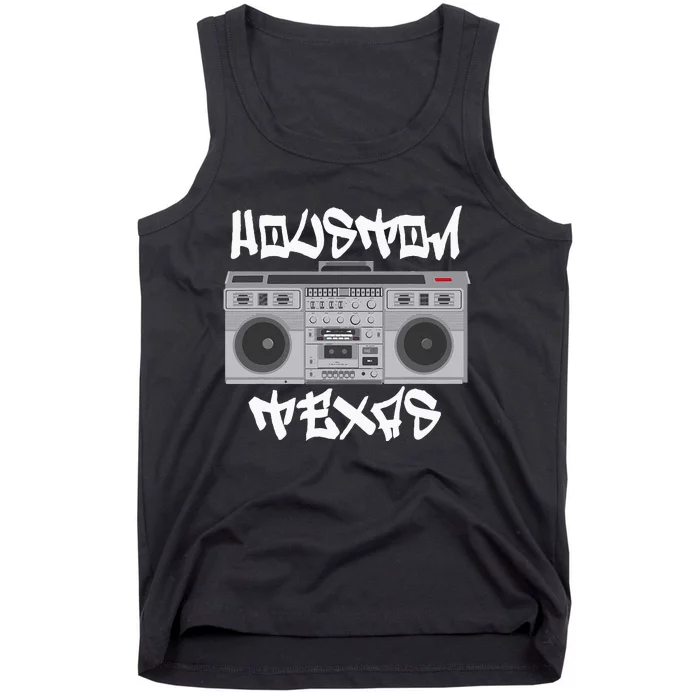 Houston Texas Boom Box Tank Top