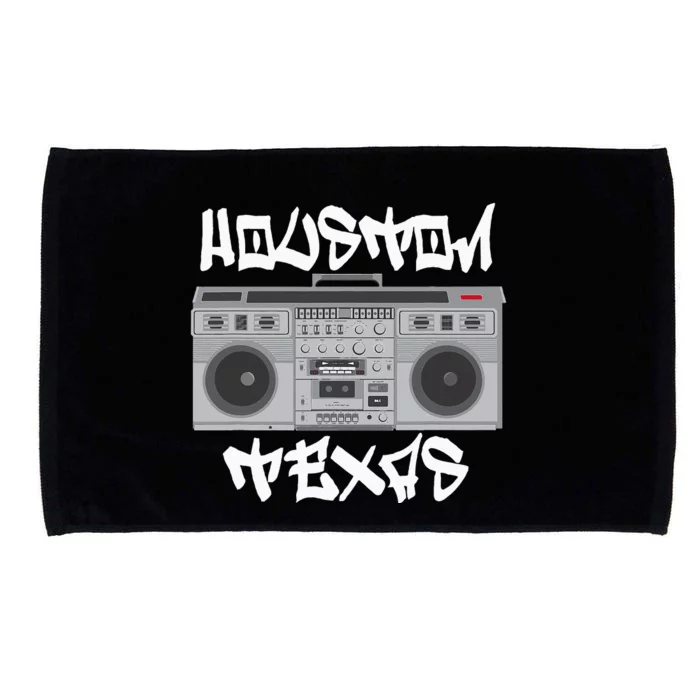 Houston Texas Boom Box Microfiber Hand Towel