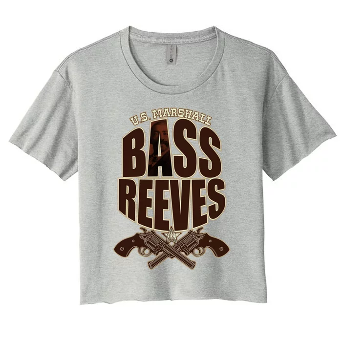 Historically Tee Bass Reeves Great Gift Black Small Women's Crop Top Tee