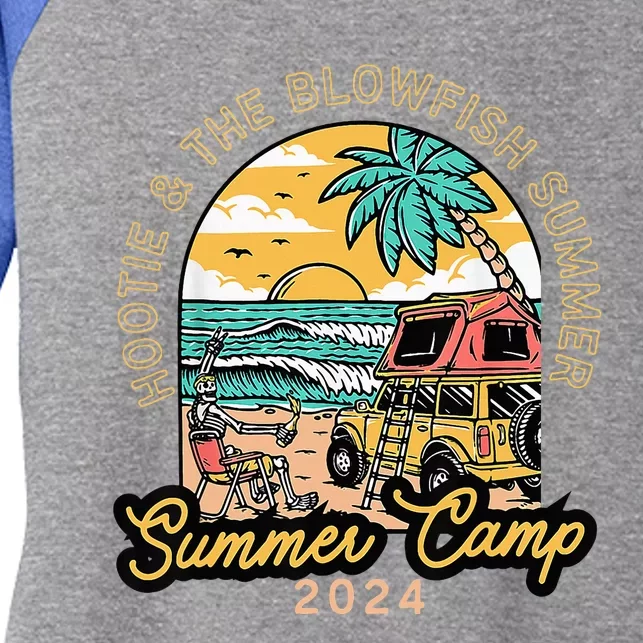 Hootie & The Blowfish Summer Camp 2024 Camping With Trucks Women's Tri-Blend 3/4-Sleeve Raglan Shirt