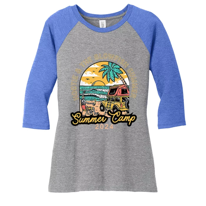 Hootie & The Blowfish Summer Camp 2024 Camping With Trucks Women's Tri-Blend 3/4-Sleeve Raglan Shirt