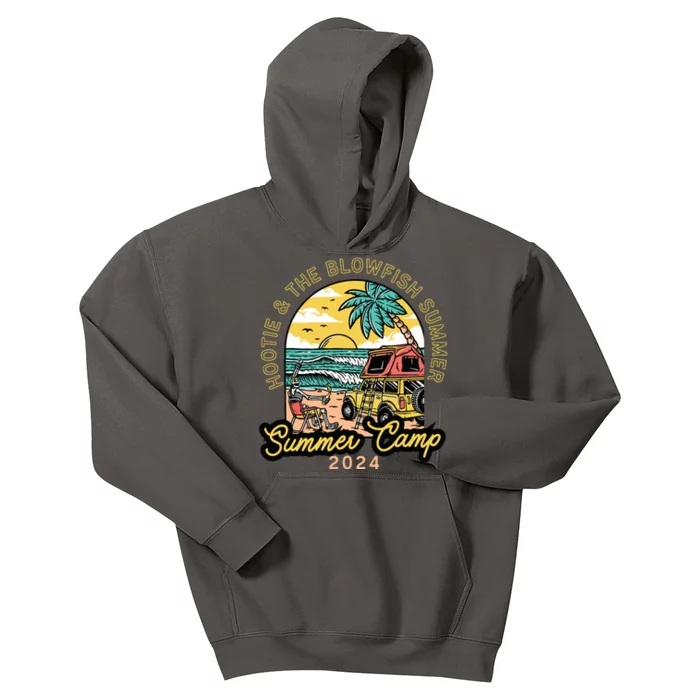 Hootie The Blowfish Summer Camp 2024 Camping With Trucks Kids Hoodie