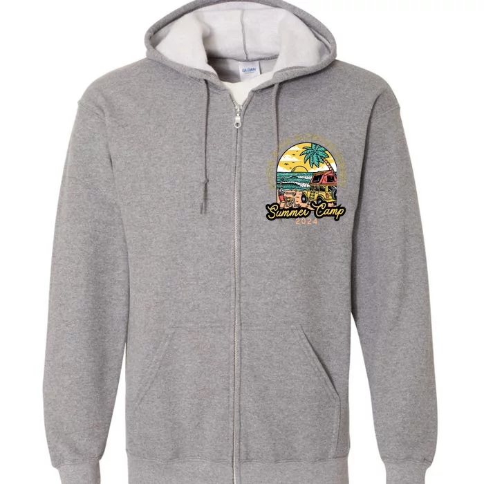 Hootie The Blowfish Summer Camp 2024 Camping With Trucks Full Zip Hoodie