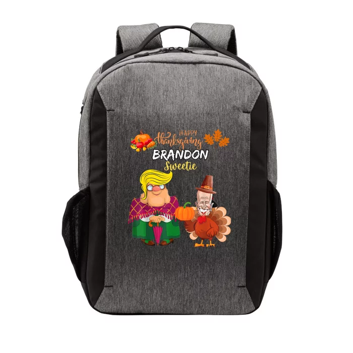 Happy Thanksgiving Brandon Sweetie Trump Anti Biden Politics Vector Backpack