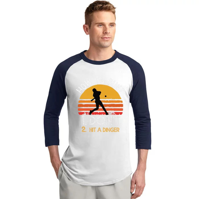 How To Bunt Don't Hit A Dinger Baseball Sports Baseball Sleeve Shirt