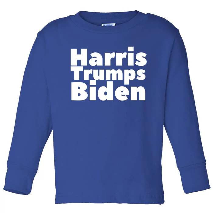 Harris Trumps Biden Gift Toddler Long Sleeve Shirt