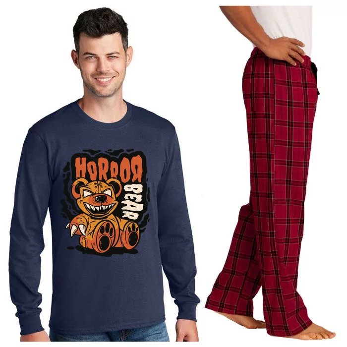 Horror Teddy Bear Long Sleeve Pajama Set