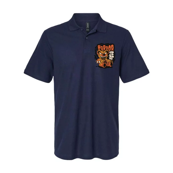 Horror Teddy Bear Softstyle Adult Sport Polo