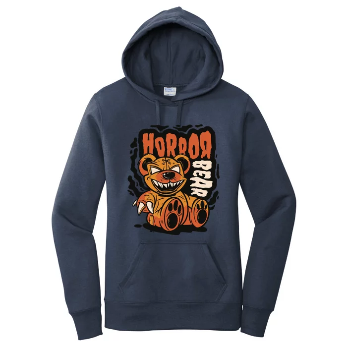 Horror Teddy Bear Women's Pullover Hoodie