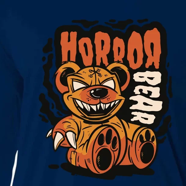 Horror Teddy Bear Cooling Performance Long Sleeve Crew