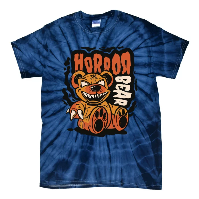 Horror Teddy Bear Tie-Dye T-Shirt