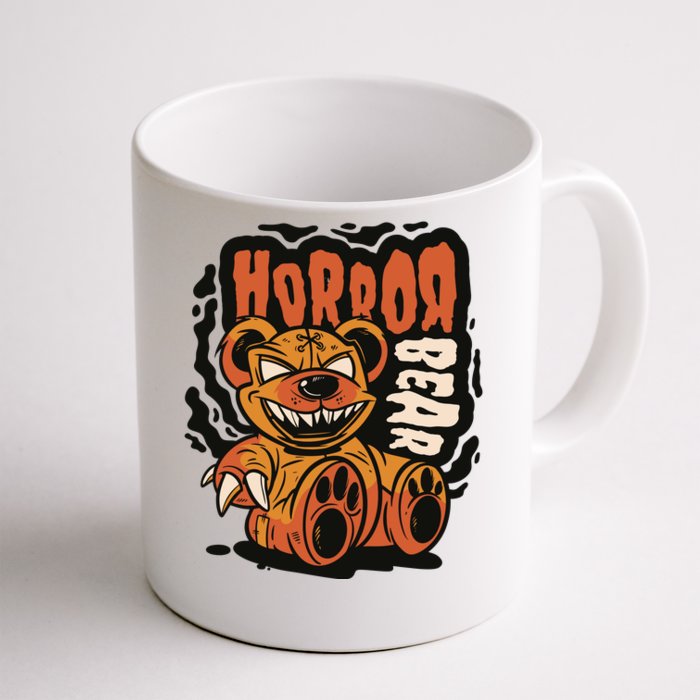 Horror Teddy Bear Front & Back Coffee Mug