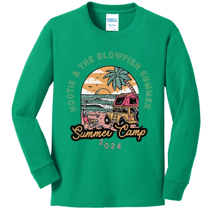 Hootie & The Blowfish Summer Camp 2024 Camping With Trucks Gift Kids Long Sleeve Shirt