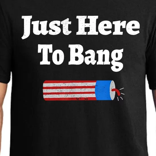 Here To Bang 4th Of July Independence Day Fireworks Pajama Set