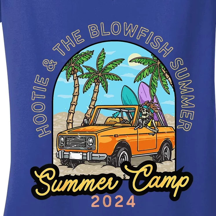 Hootie & The Blowfish Summer Camp 2024 Camping With Trucks Women's V-Neck T-Shirt